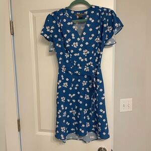 French Connection Short Blue Floral Dress - XS